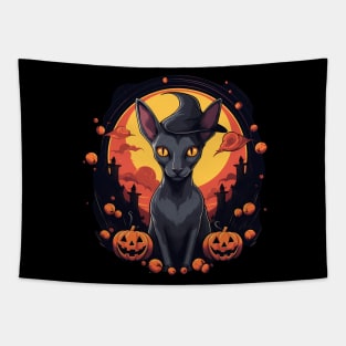 Oriental Shorthair Cat Halloween, Cat Lover Tapestry