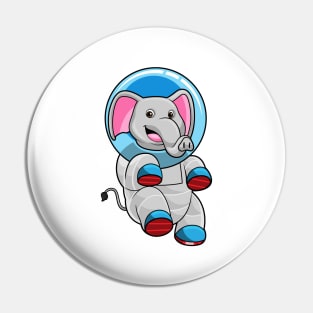 Elephant as Astronaut in Glass sphere Pin