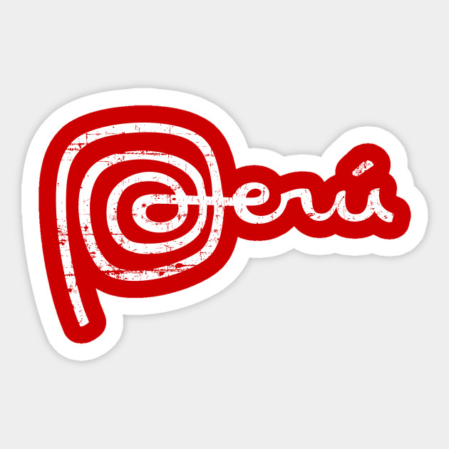 Marca Peru Blanco Peru Logo Peru Autocollant Teepublic Fr