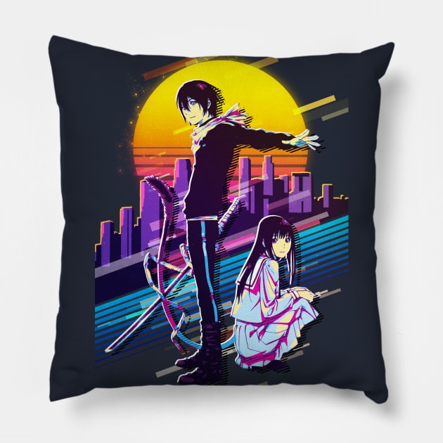 Noragami - Yato and Hiyori Iki Pillow by 80sRetro