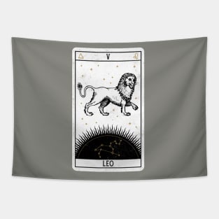 Leo Distressed Goth Tarot Zodiac Sign Tapestry