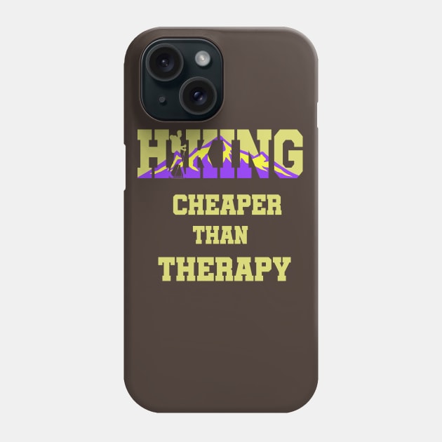 Hiking Cheaper Than Therapy Phone Case by khalid12