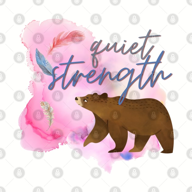 Quiet Strength Watercolour Bear by LoveofDog