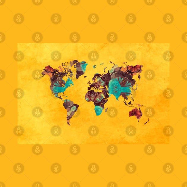 world map yellow  #map #worldmap by JBJart