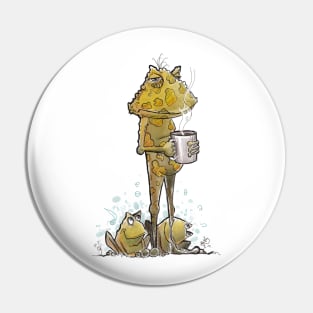 Tired Frog Pin