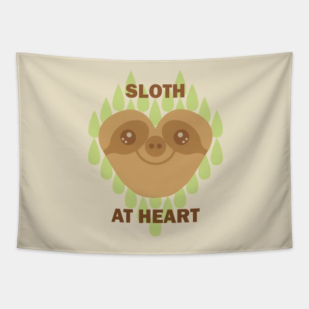 Sloth at Heart Tapestry by lazynugu