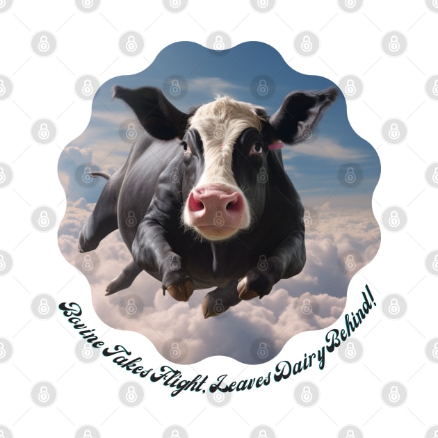 Bovine Takes Flight. by baseCompass