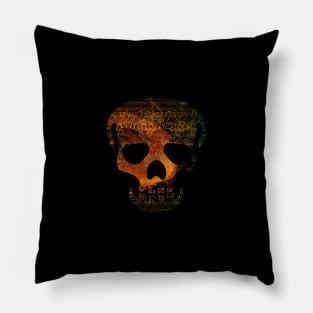 Skull Figure with Abstract Texture (kissmess 02) Pillow