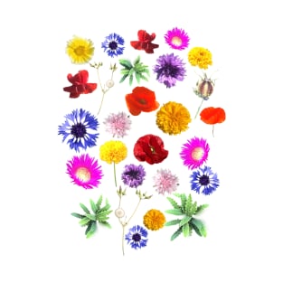 Multicolor summer flowers T-Shirt