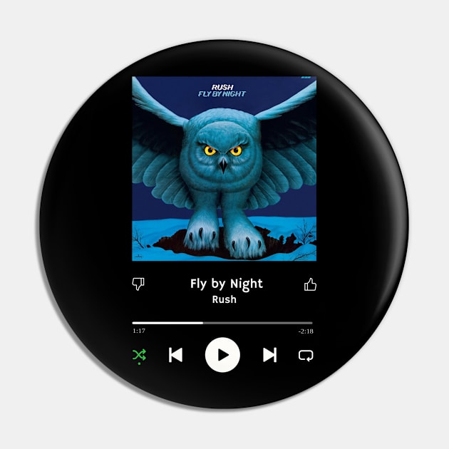 Stereo Music Player -  Fly by Night Pin by Stereo Music