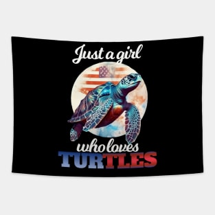 Just a Girl Who Loves Turtles Tapestry