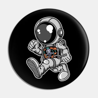 Astronaut Robotic Machine Pin