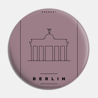 Berlin Minimal Poster Pin