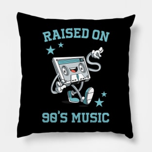Raised on 90's Music: Funny Retro Cassette Tape Pillow