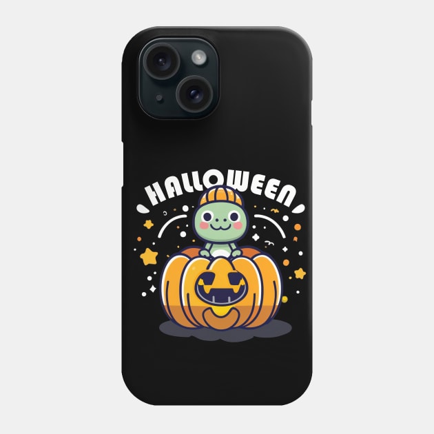 Kawaii Happy Halloween Dinosaur T-Rex Phone Case by fupi