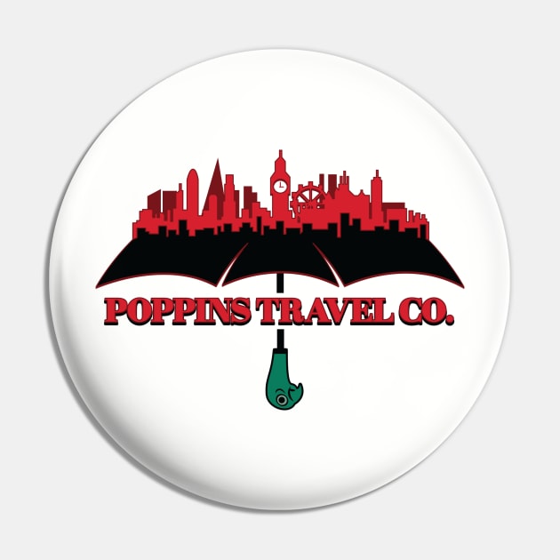 Poppins Travel Company Pin by DeepDiveThreads