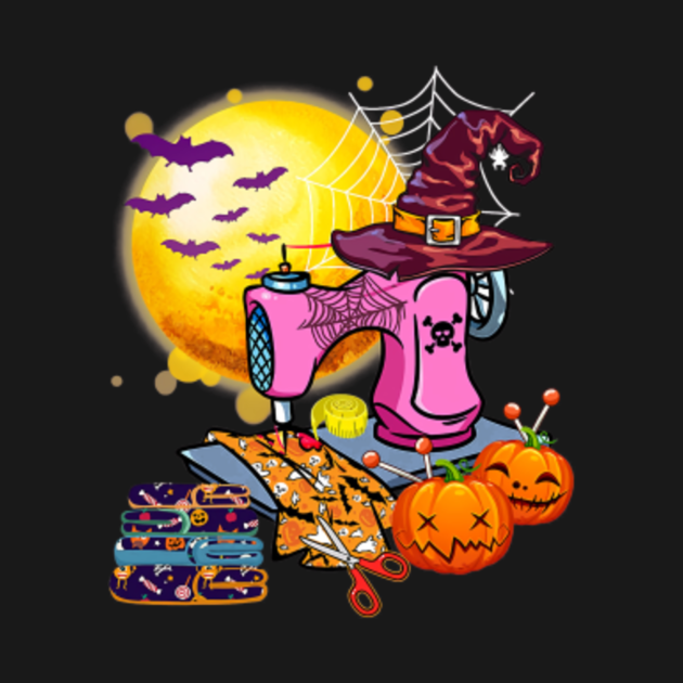Sewing Machine Witch Hat Pumpkin Quilter Halloween Costume Sewing Party dress children party dresses women party dresses prom dresses