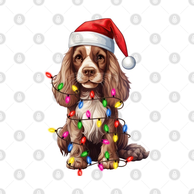 Christmas American Cocker Spaniel by Chromatic Fusion Studio