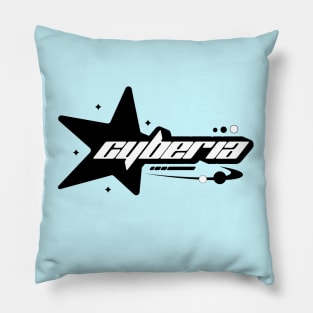 Cyberia Y2K Logo Design Pillow