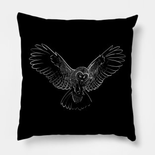 Owl, Decorative, doodle art, bird Pillow