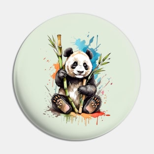 Artistic Panda Portrait V3 Pin