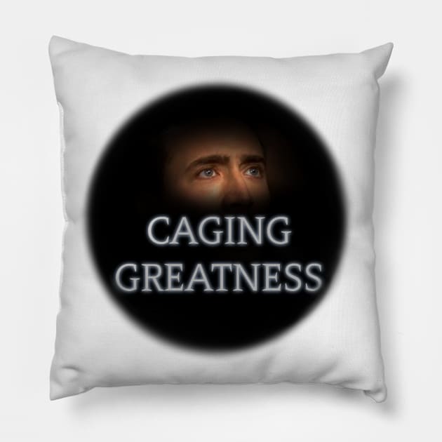 Caging Greatness Main Logo Pillow by CagingGreatness