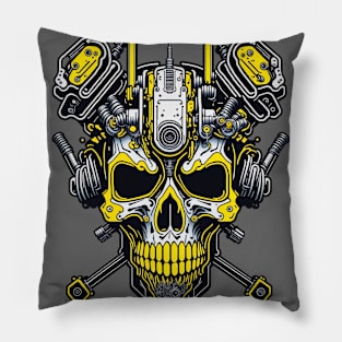 Mecha Skull S01 D40 Pillow