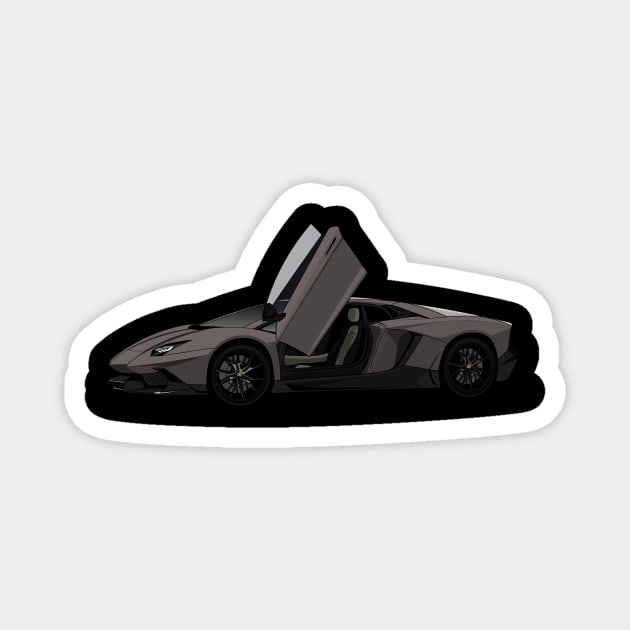 Grey Supercar Magnet by dipurnomo