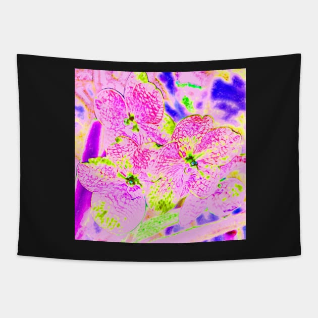 Pink orchid passion Tapestry by fparisi753