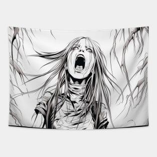 Manga Anime Demon Girl Beauty Horror Tapestry