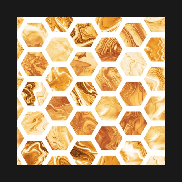 Golden hexagons by krinichnaya