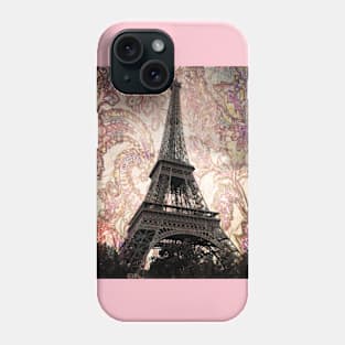 Floral Eiffel Tower in Paris, France Phone Case