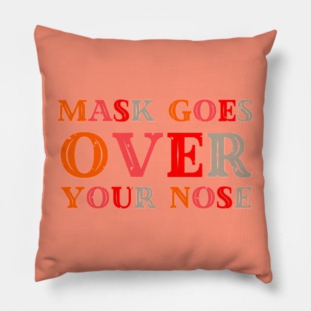 mask goes over your nose Pillow by Tony_sharo