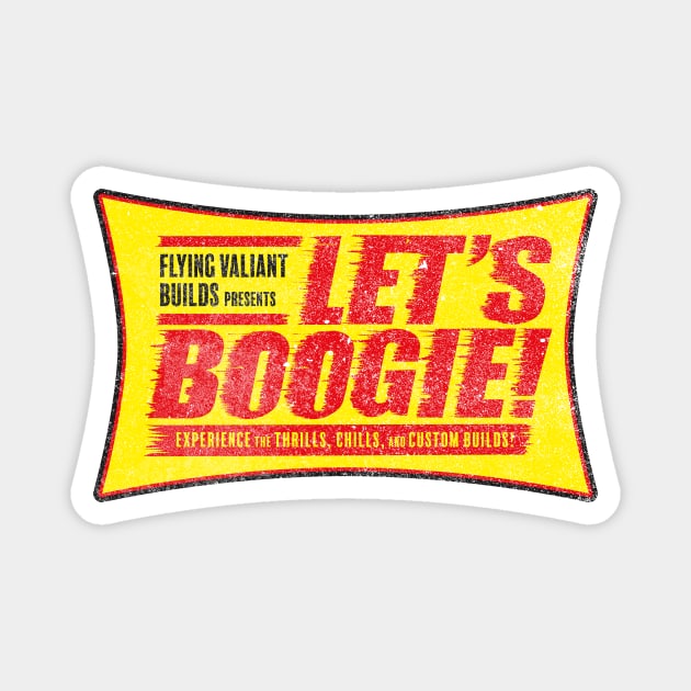 Let's Boogie - 50's Movie Style (Grunge - Yellow) Magnet by jepegdesign