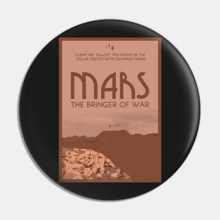 Art Deco Space Travel Poster - Mars Pin