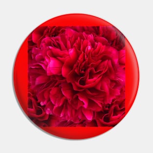 Giant Red Peony Flower Pin