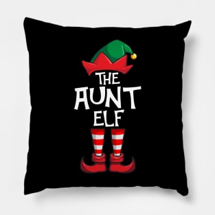 Aunt Elf Matching Family Christmas Auntie Pillow