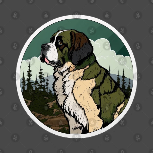 St Bernard Camouflage Motif by Mike O.