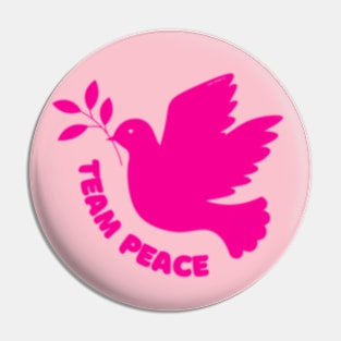 Team Peace Pink By Abby Anime(c) Pin