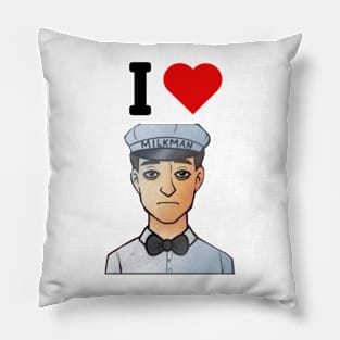 I heart milkman funny tiktok trend design sticker Pillow