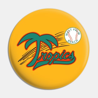 Defunct West Palm Beach Tropics Senior Baseball 1989 Pin