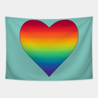 Rainbow Heart Tapestry