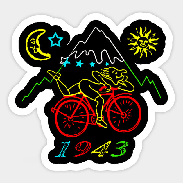 Bicycle Day 1943 Lsd Acid Hofmann Trip Bicycle Day 1943 Sticker Teepublic Au