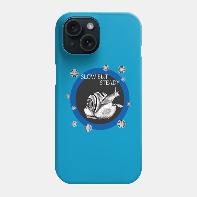 Slow but Steady Snail in Ink Edition 4 Phone Case by Blissful Drizzle