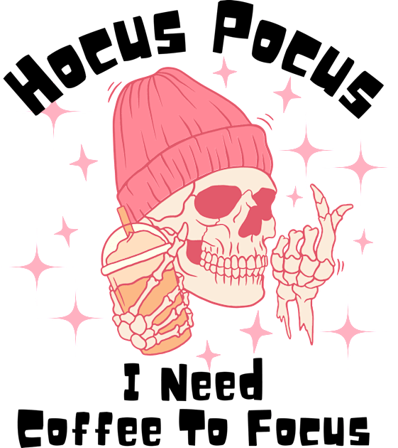 Hocus Pocus I Need Coffee to Focus Kids T-Shirt by undrbolink