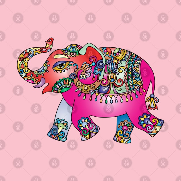 Colorful Elephant by  Colorful&Goldie
