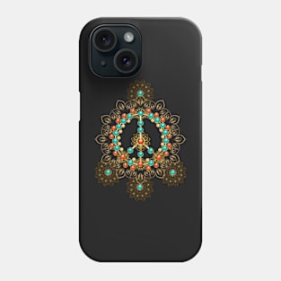 Peace Sign with Turquoise Phone Case