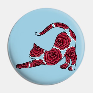 Rosey Cat Pin