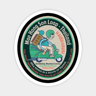 Mae Hong Son Loop - Scooter Trip - Backpacker Badge Thailand Magnet