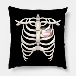 Ribcage With Transgender Heart Pillow